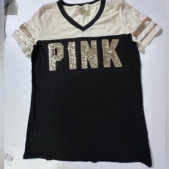 Victoria’s Secret Pink Sequins Tee - Picture 1 of 5